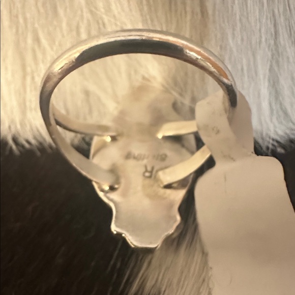 Navajo Sonoran Turquoise Sterling Silver Ring - Picture 2 of 3